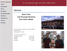Tablet Screenshot of canalesqualitymeats.com